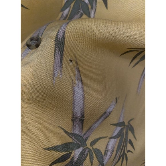 Puritan Hawaiian Bamboo  Short Sleeve Button Up Shirt  Leaves Vintage Large - Picture 5 of 6